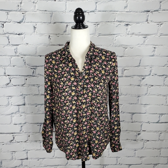 Soft Joie Floral Button Down Shirt - Picture 1 of 6